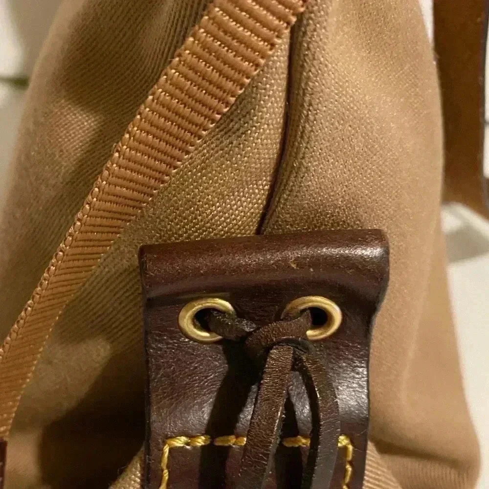 Dooney & Bourke beige brown canvas leather bag